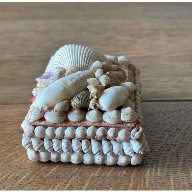 English Vintage English Shell Box For Sale - Image 3 of 8