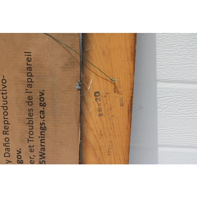 Late 20th Century Vintage Cross Stitch Matted and Framed Fall Colors Church For Sale - Image 5 of 7