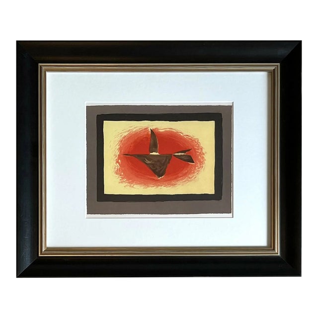 Georges Braque Au Couchant Lithograph P105 Mourlot 1963 Framed For Sale