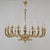 Italian Neoclassical Style 20-Light Brass Chandelier, 1950s For Sale - Image 10 of 10