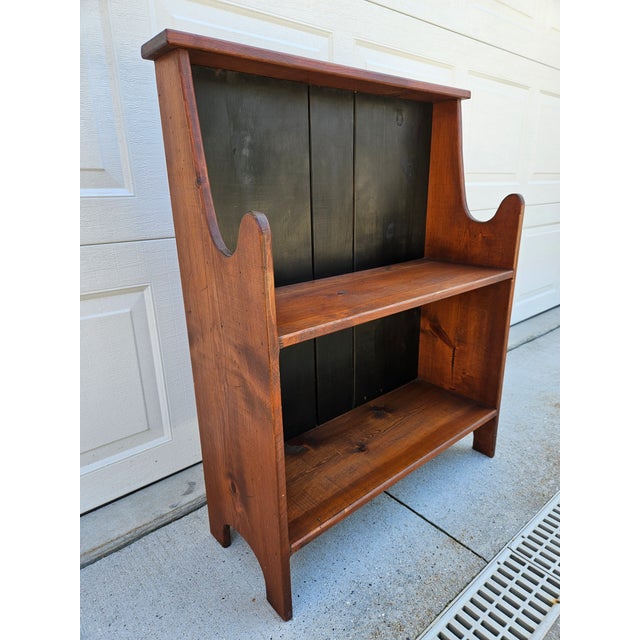 Wood Pine Bookcase Bucket Bench For Sale - Image 7 of 10