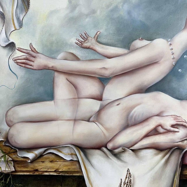 Joseph Laureys, Surrealist Scene, 1970s, Oil on Panel For Sale - Image 10 of 18