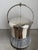 Metal Vintage Silver-Plate Ice Bucket With Sculptural Swing Handle For Sale - Image 7 of 8