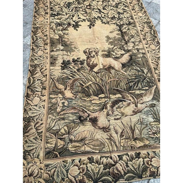 Vintage French Aubusson Style Jacquard Tapestry Panel, 1940s For Sale - Image 4 of 18