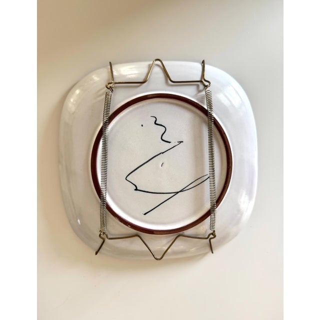 Ceramic Face Illustration Ceramic Bowl by Jane Wåhlstedt, Sweden, 1960s For Sale - Image 7 of 8