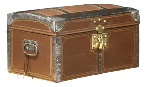Doll Trunk with Padlock and Key, 1920s