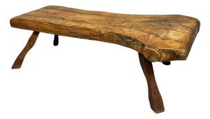 Brutalist Wabi-Sabi Freeform Hardwood Coffee Table, 1970s