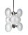 Large 9-Light Chrome & Opal Glass Ball Chandelier from Kaiser Leuchten, Germany, 1960s For Sale