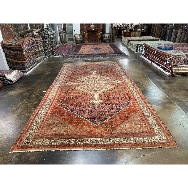 1910s Antique Persian Malayer Area Rug 10'0" X 20'0" For Sale - Image 13 of 13