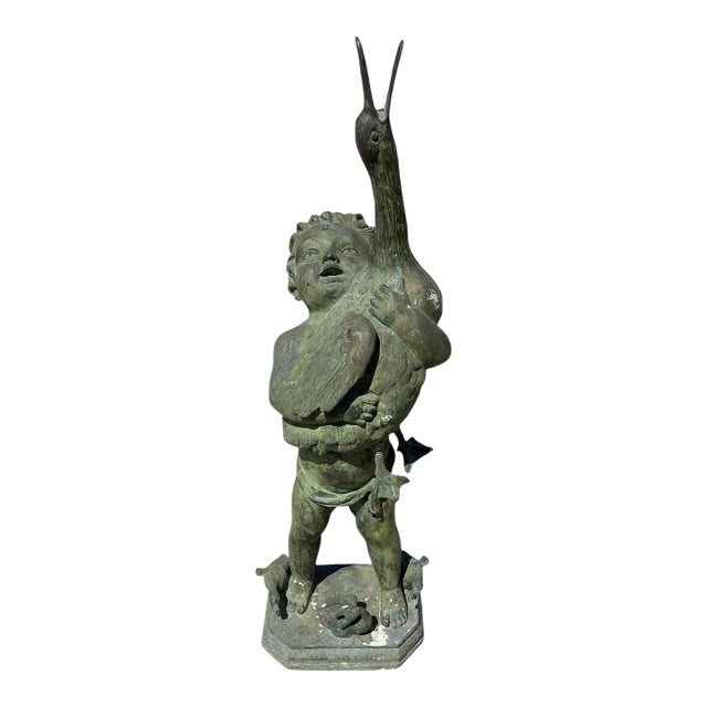 Antique Italian Bronze Fountain For Sale