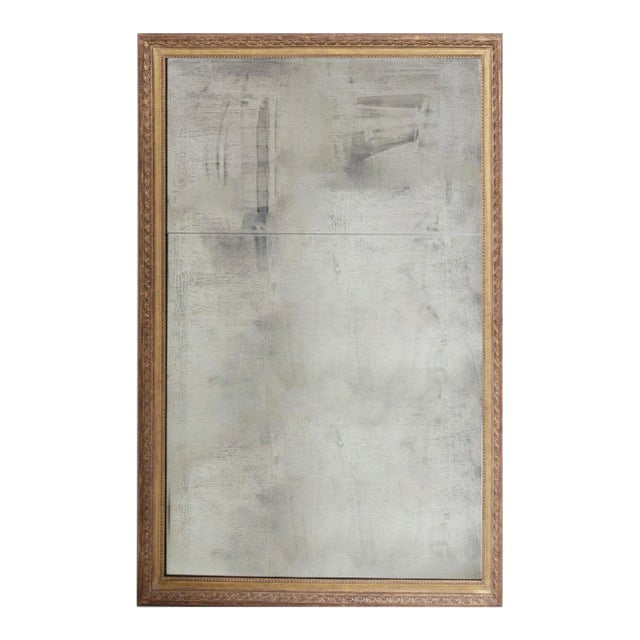 1700s Louis XVI Giltwood Mirror With Antique Mirror Glass For Sale