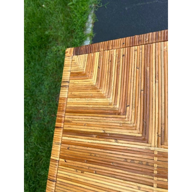 Billy Baldwin Style Wrapped Wicker Console Table With Minimalist Design For Sale - Image 15 of 18