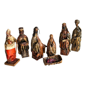 Nativity Creche in Paper Mache by Martin Renteria