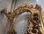 20th-century Italian Baroque console table with mirror with beige marble top Fully carved and in good condition Well-...