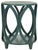 Round Accent Table, Steel Teal For Sale - Image 4 of 4