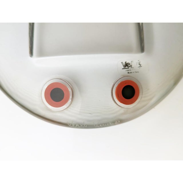 Postmodern Italian Murano Glass Ashtray with Red Murrine from Veart, 1970s For Sale - Image 3 of 7