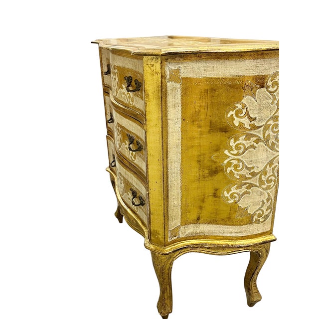 Mid-Century Florentine Italian Hollywood Regency Painted Commode Chest For Sale - Image 12 of 18