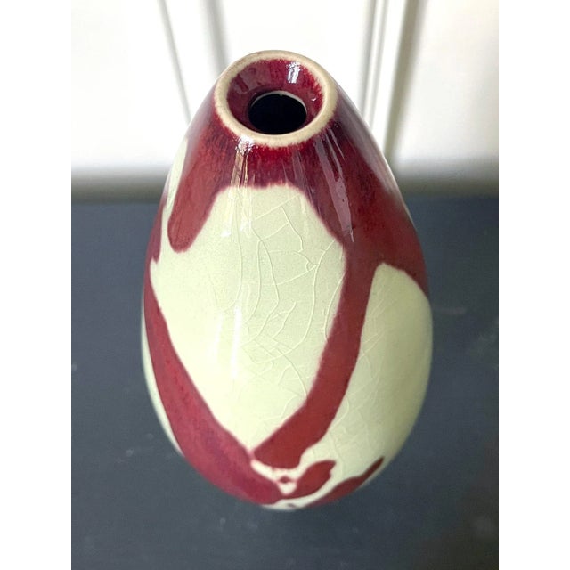 Ceramic Porcelain Celadon Vase with Copper Glaze by Brother Thomas Bezanson For Sale - Image 7 of 13