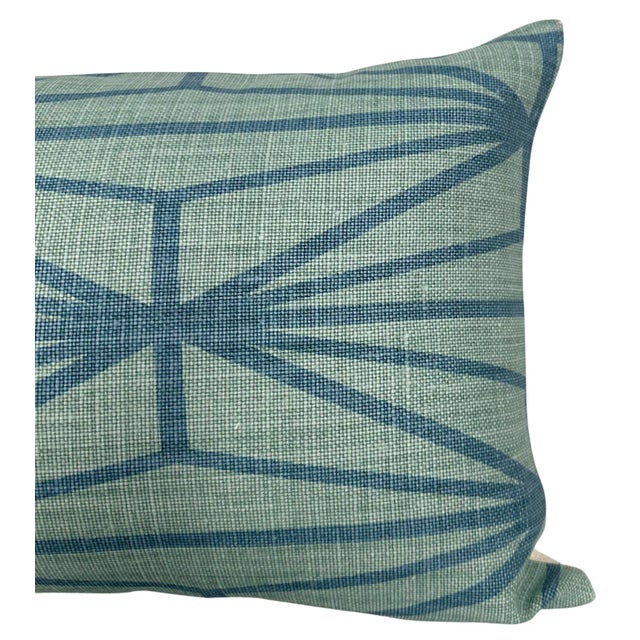 Modern Katana Jade Pillow Cover, 12x20 Pillow For Sale - Image 3 of 4