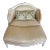 French Champagne Gold Chair and Ottoman For Sale