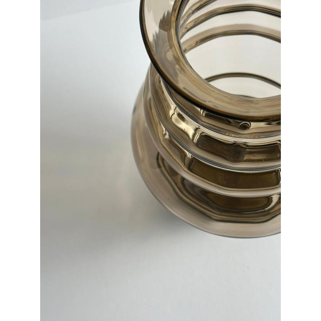 Brown Swedish Art Deco Smoked Glass Vase by Edward Hald for Orrefors, Sandvik, 1923 For Sale - Image 8 of 10