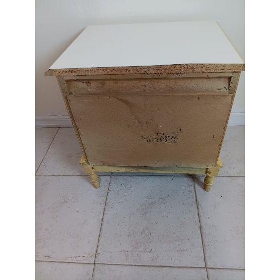 Vintage Hollywood Regency nightstand two drawer Yellow color Style: Hollywood Regency Color: Yellow Dimensions: 23" W x...