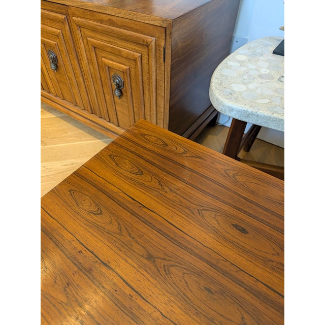 Brown Vintage Rosewood and Chrome Nesting Tables, Set of 3, C. 1960s-70s For Sale - Image 8 of 9