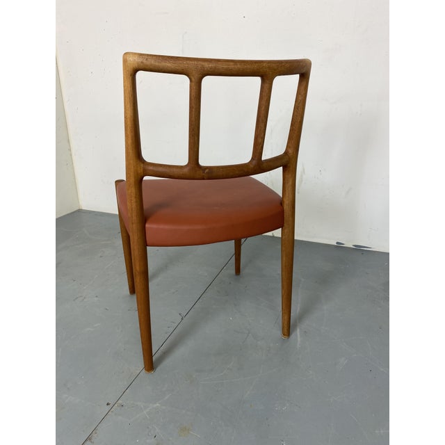 Mid-Century Danish Teak and Leather Dining Chairs by Johannes Andersen for Uldum Møbelfabrik, 1950s, Set of 4 For Sale - Image 6 of 18