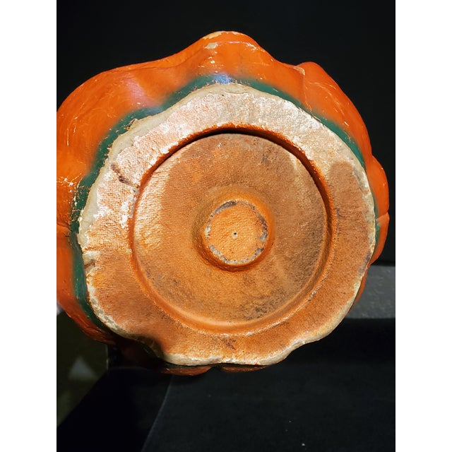 Early 20th Century Vintage “Sly Grin” Halloween Pulp / Papier Mache' Jack-O’-Lantern 1930s For Sale - Image 5 of 9