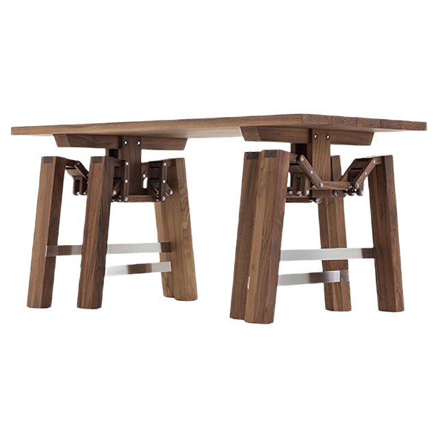 Walnut Walking Table by Wouter Scheublin For Sale