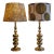 Pair of Large "Stacked Ball" Brass Table Lamps From Frandsen Denmark. Mid-Century Hollywood Regency 1960s. For Sale