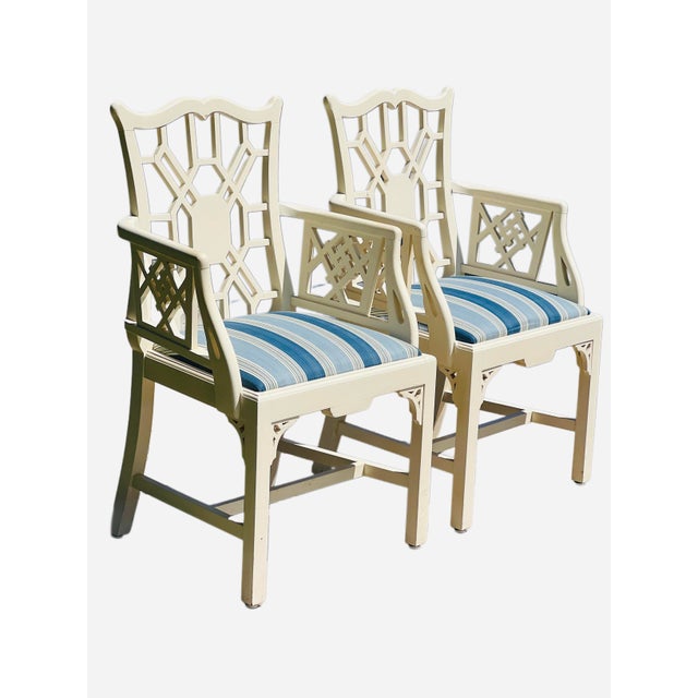 Wood Palm Beach Chinese Chippendale/Pagoda Dining Set For Sale - Image 7 of 18