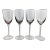 Ombré Amethyst + Amber Wine Glasses- Set of 4 For Sale