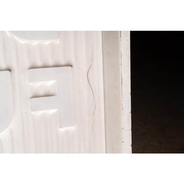 Plastic Vintage Molded Lucite Dawson Funeral Home Advertising Sign Panel For Sale - Image 7 of 9