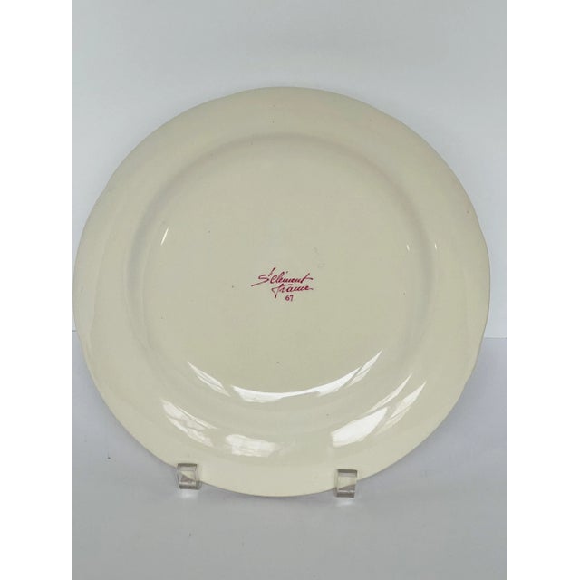 1960's St. Clement France Hand Painted Scalloped Plate 9.75" For Sale - Image 11 of 13