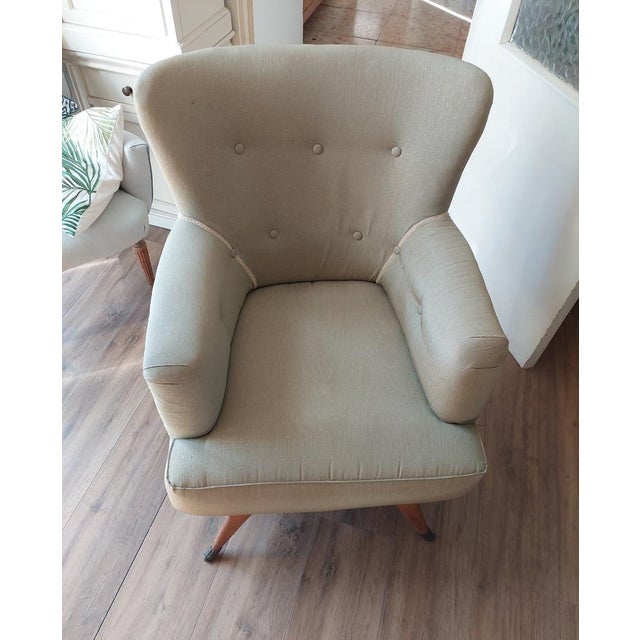 1950s Vintage Italian Green Lounge Chair from La Permanente Mobili Cantù, 1950s For Sale - Image 5 of 11
