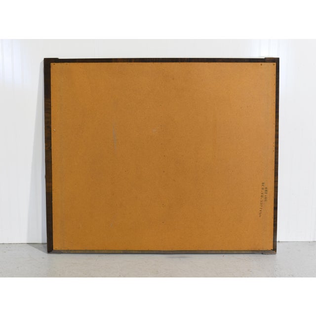 Mid Century Lane Brutalist Walnut Wall Mirror For Sale - Image 9 of 10
