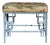 Chinese Chippendale Style Bench in Thibaut For Sale