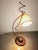 Gold Vintage Lamp with Parchment Shade, 1980s For Sale - Image 8 of 11