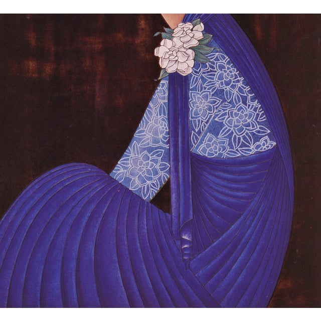 Art Deco Matted Art Deco Portrait Print by Jean Dunand For Sale - Image 3 of 4