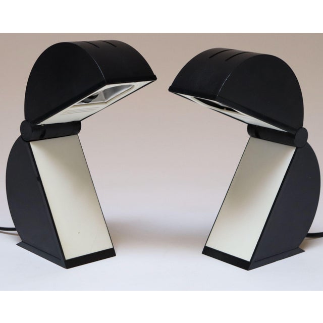 1980s 1980s Italian Postmodern Foldable "Disco" Table Lamps by Mario Bertorelle - a Pair For Sale - Image 5 of 15