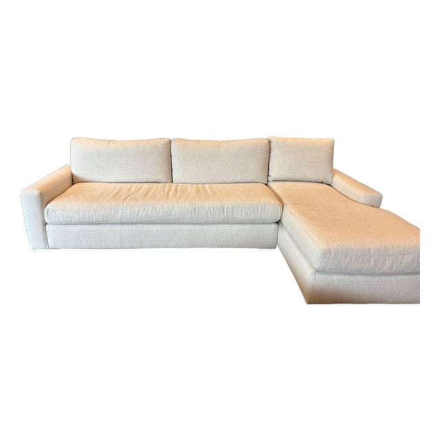 Restoration Hardware Maxwell Beige Sectional Sofa With Right Chaise For Sale