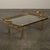 1980s Brass & Glass Coffee Table Glam Metal Chic Tray-Form For Sale In Los Angeles - Image 6 of 11