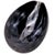 Mid-Century Modern Vintage Murano Black Ribbed Art Glass Shell Bowl – Italian Sculptural Decorative Centerpiece For Sale - Image 3 of 9