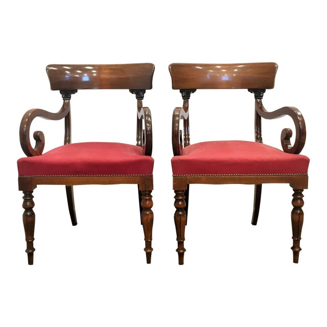 Swedish Empire Armchairs - Pair For Sale