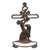 Early 20th Century English Iron Umbrella Stand with Dog and Tree Motif and White Receptacle For Sale - Image 5 of 12