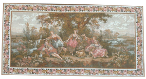 Vintage French Jacquard Tapestry, 1980s