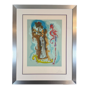 1970s Dali Ivanhoe Rowena Hand Signed Numbered Lithograph Surrealism Art