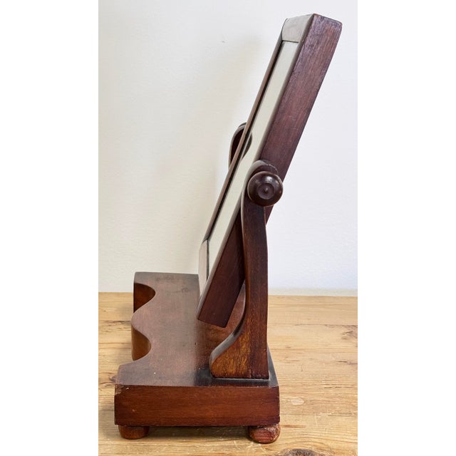 Antique Tabletop Wood Shaving Mirror on Stand For Sale In Kansas City - Image 6 of 9