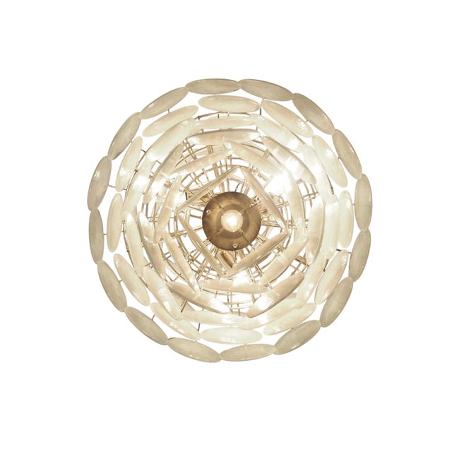Not Yet Made - Made To Order Italian Iridescent Murano Glass Disc Chandelier from Justfurnituress For Sale - Image 5 of 17